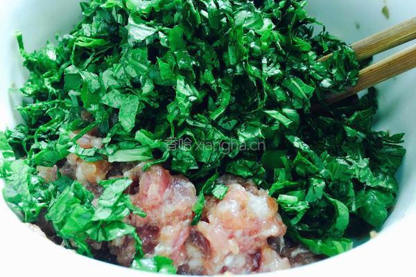 芥菜猪肉大馄饨的做法图解5