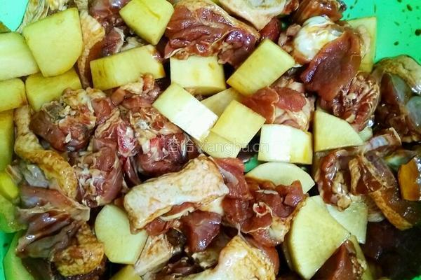 萝卜炖鸭肉的做法图解4