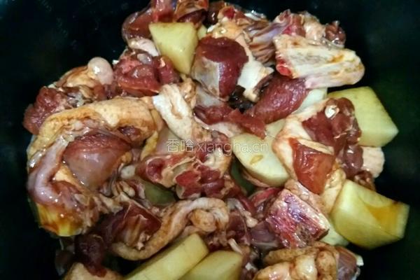 萝卜炖鸭肉的做法图解5