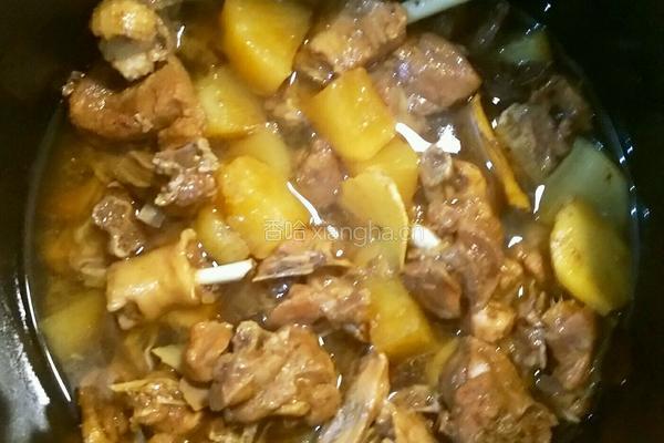 萝卜炖鸭肉的做法图解6