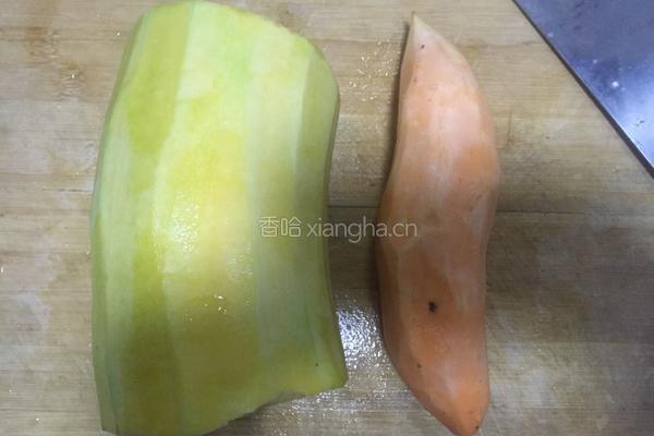 南瓜白薯粥的做法图解1