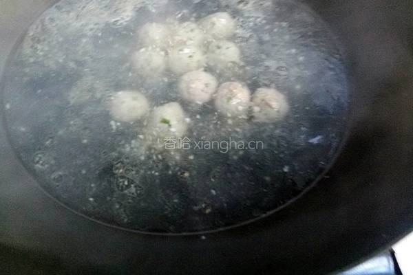 青菜豆腐丸子汤的做法图解5