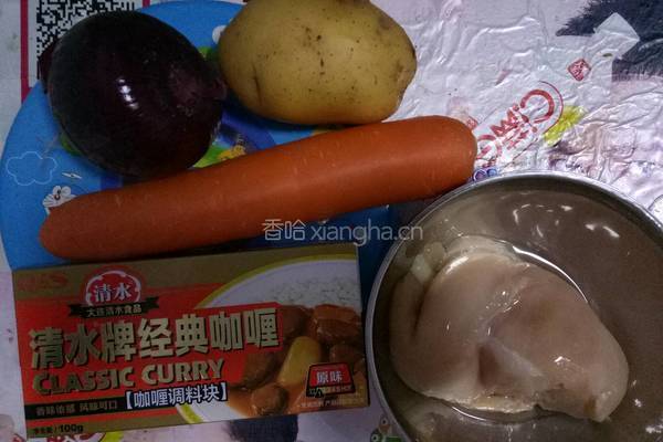 咖喱鸡肉饭（厨房新手版）的做法图解1