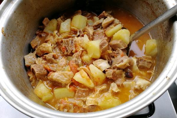 番茄土豆炖牛腩的做法图解6