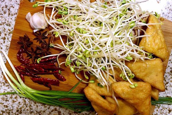 豆泡烧豆芽的做法图解1