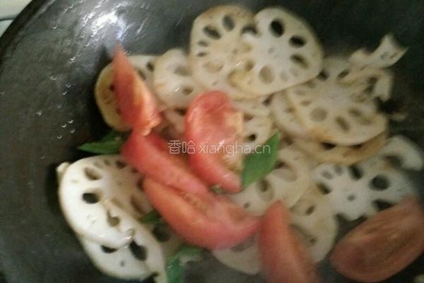 西红柿炒莲藕的做法图解9