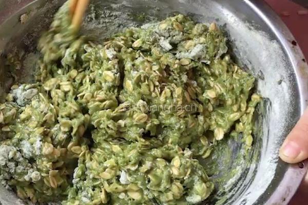 青汁燕麦饼干的做法图解4