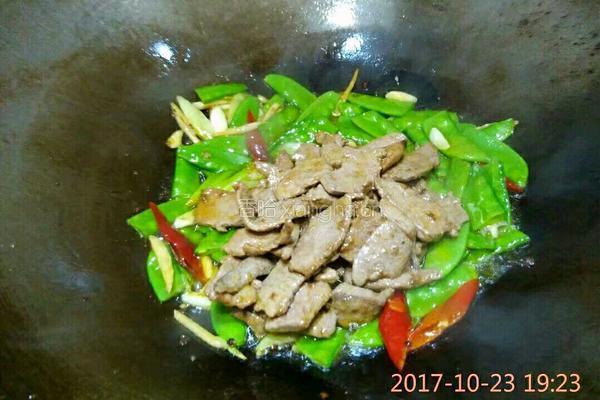 荷兰豆炒猪肝的做法图解16
