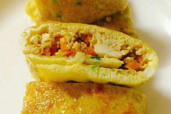 鸡蛋豆腐卷的做法图解8