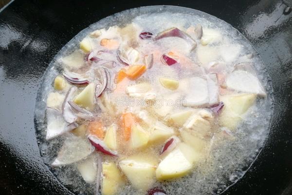 鸡肉土豆咖喱饭的做法图解4