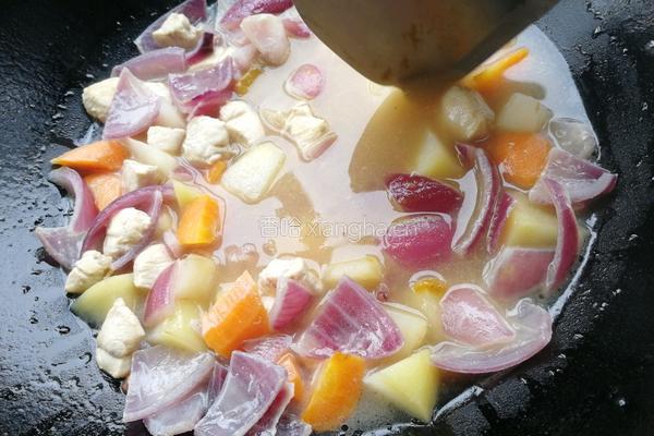 鸡肉土豆咖喱饭的做法图解6