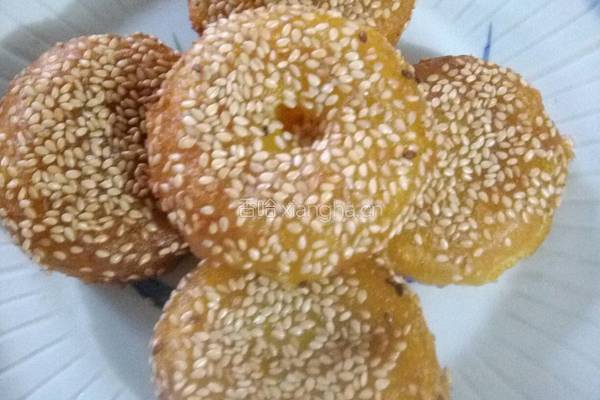 南瓜芝麻饼的做法图解5