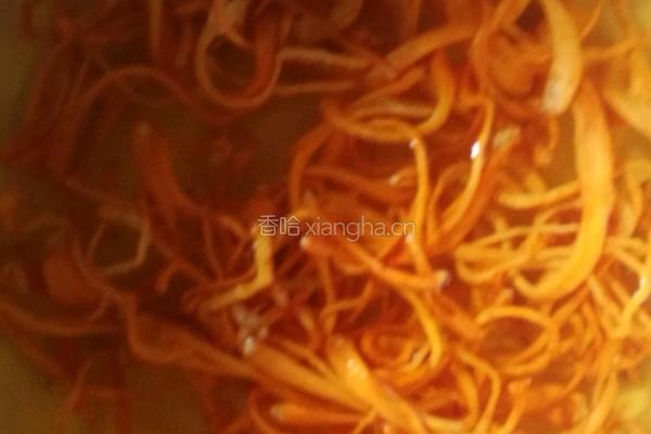 虫草花拌金针菇的做法图解2