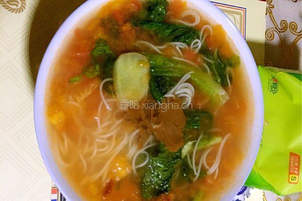西红柿蔬菜面的做法图解7