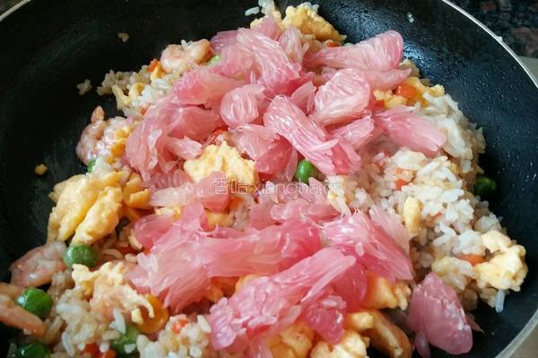 清新柚子炒饭的做法图解6