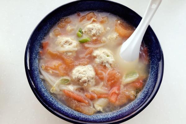 番茄豆腐肉圆汤的做法图解7