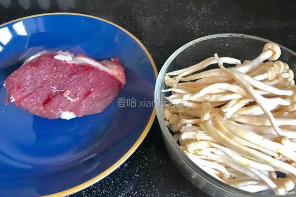 肉末鲜茶树菇的做法图解1