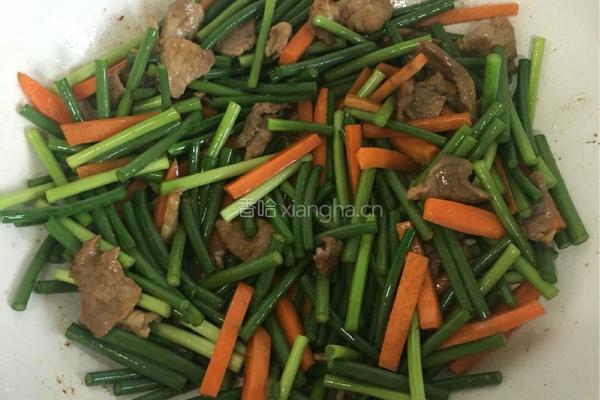 蒜薹炒肉的做法图解4