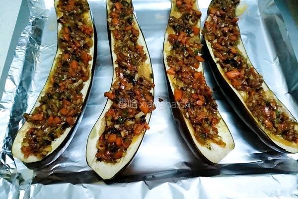 蒜蓉烤茄子的做法图解5