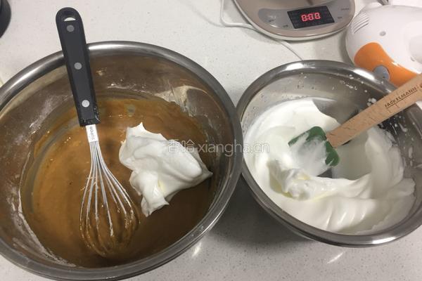 咖啡香草可可风味戚风蛋糕的做法图解9