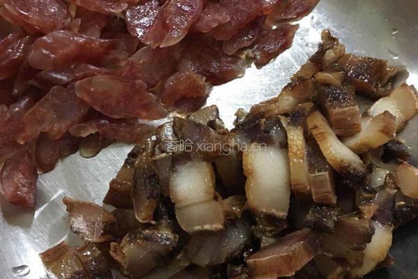 腊肉腊肠糯米饭的做法图解5