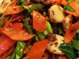 青菜肉末炒年糕的做法[图]