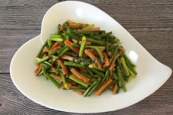 蒜苔炒肉的做法图解8