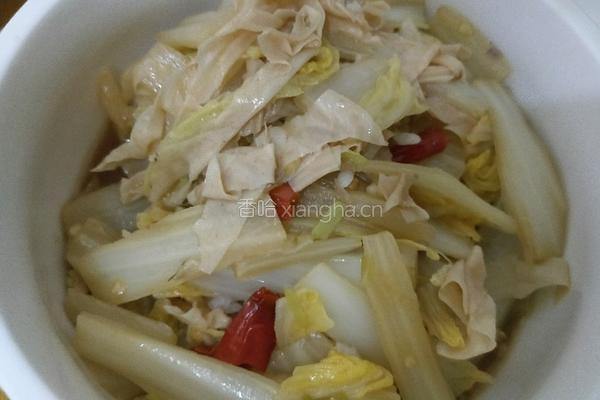 大白菜炒豆皮的做法图解9