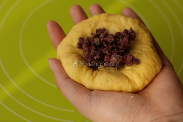 黄金南瓜蜜豆包的做法图解10