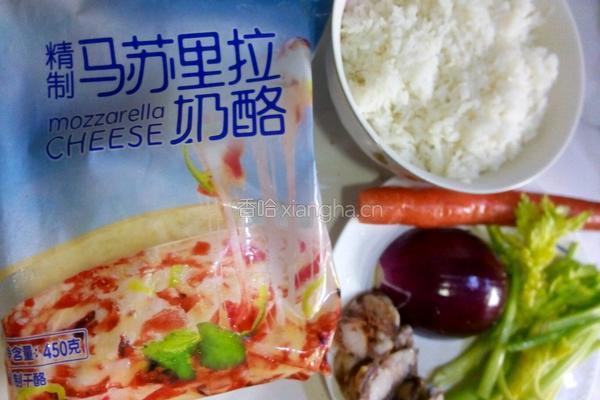 香肠芝士焗饭的做法图解2