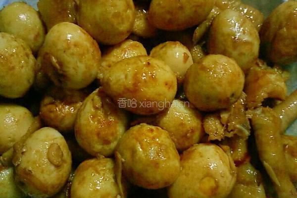 鹌鹑蛋焖鸡爪的做法图解8