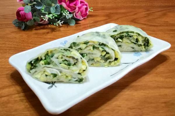 蒸韭菜鸡蛋馅菜蟒的做法图解9