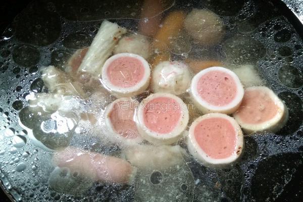丸子豆腐青菜汤的做法图解3