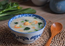 海米菜心粥