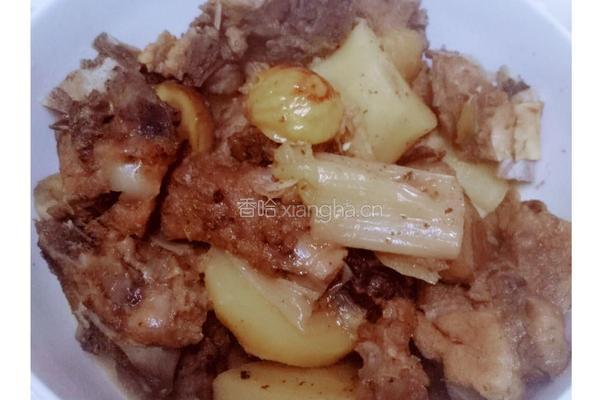 栗子土豆烧排骨的做法图解6