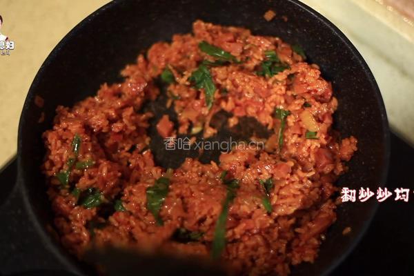 韩式辣白菜炒饭的做法图解21