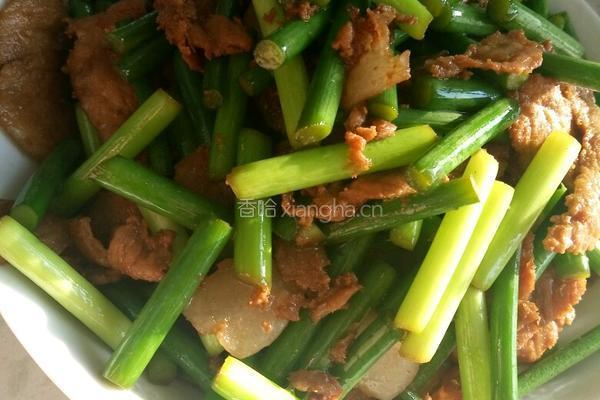 蒜台炒肉的做法图解6