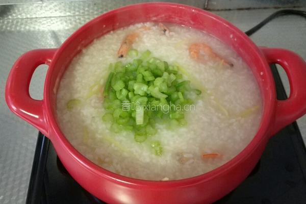 鲜虾白米粥潮汕砂锅粥的做法图解8