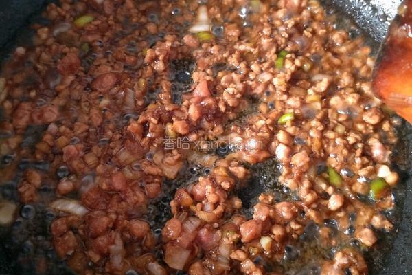 油菜香菇肉末小炒（2岁以上宝宝营养菜）的做法图解3
