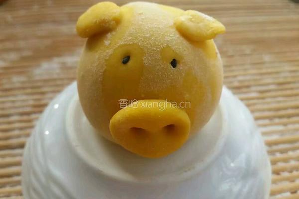 小猪豆沙包的做法图解10