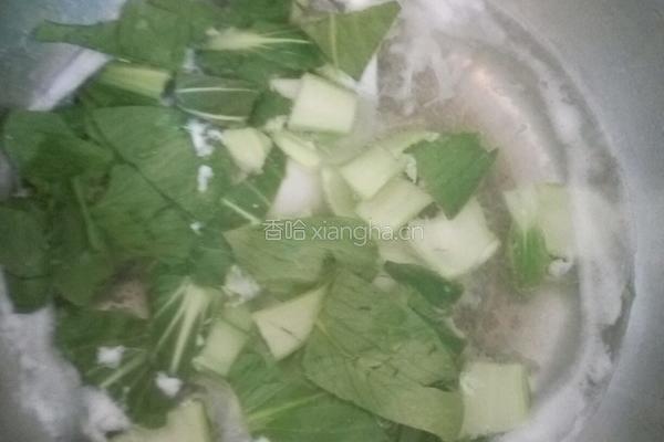 油菜鸡蛋面的做法图解5
