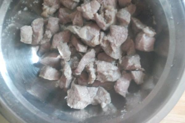 红豆莲藕炖牛肉的做法图解4