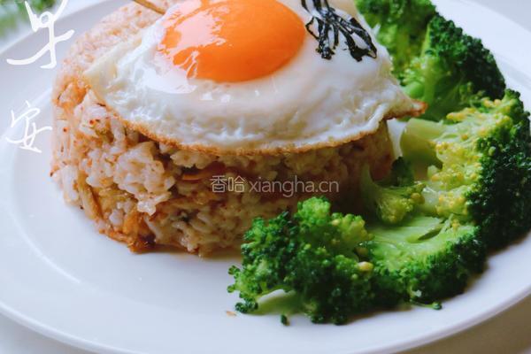 韩式辣白菜炒饭的做法图解8