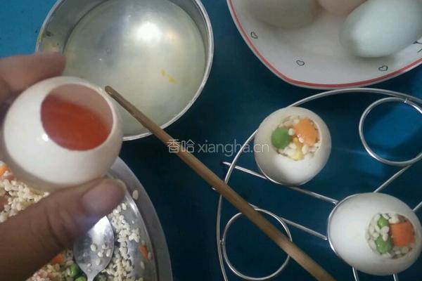 五彩糯米蛋的做法图解2