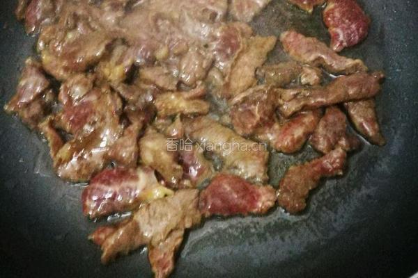 菜花炒牛肉的做法图解3
