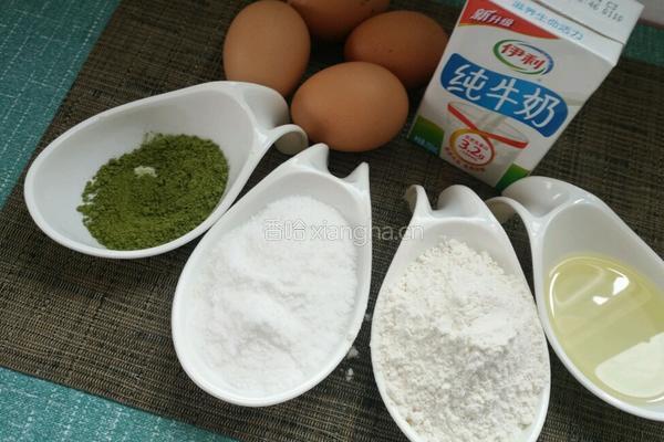 抹茶蜜豆卷的做法图解1