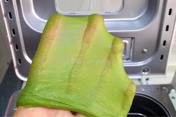 抹茶麻薯夹心软欧包的做法图解3