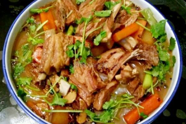 鲁菜大师蒋家菜秘制酱烧羊排萝卜的做法图解6