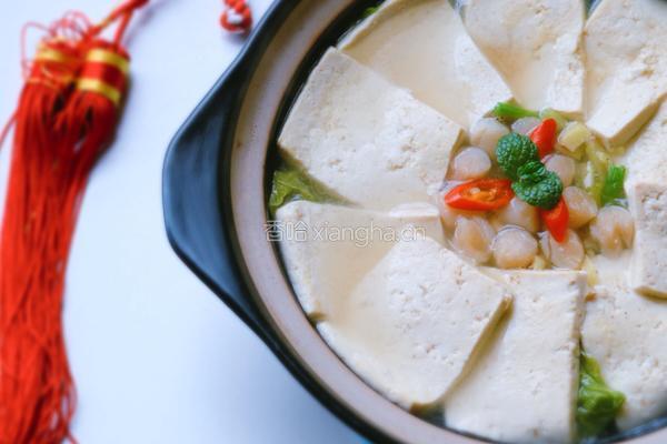 瑶柱沁白菜豆腐的做法图解12