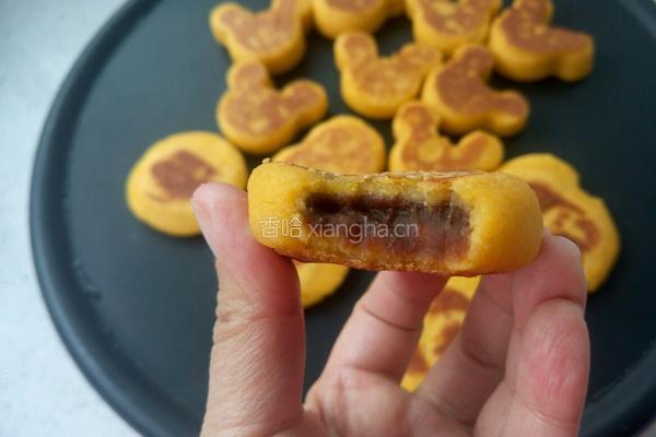 奶香豆沙南瓜饼的做法图解14